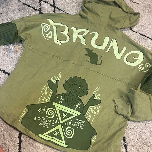 Disney Sweaters - disney spirit jersey bruno encanto new m Green Graphic Hoodie